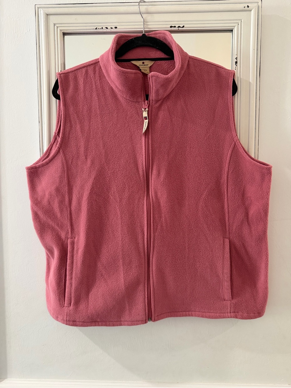 Woolrich Rose Pink Full-Zip Fleece Vest